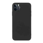 For iPhone 15 Pro Max Straight Edge Solid Color TPU Shockproof Phone Case(Black) - 1