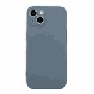 For iPhone 15 Straight Edge Solid Color TPU Shockproof Phone Case(Lavender Grey) - 1