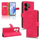 For Tecno Camon 20 Premier Skin Feel Magnetic Flip Leather Phone Case(Rose Red) - 1