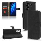 For Tecno Pova 5 Skin Feel Magnetic Flip Leather Phone Case(Black) - 1