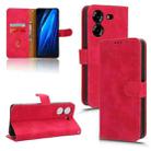 For TECNO Pova 5 Skin Feel Magnetic Flip Leather Phone Case(Rose Red) - 1