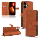 For Tecno Pova Neo 3 Skin Feel Magnetic Flip Leather Phone Case(Brown) - 1