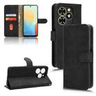 For Tecno Pop 8 Skin Feel Magnetic Flip Leather Phone Case(Black) - 1