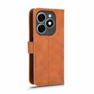 For Tecno Spark 20 Skin Feel Magnetic Flip Leather Phone Case(Brown) - 3