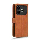 For Tecno Pova 6 Neo Skin Feel Magnetic Flip Leather Phone Case(Brown) - 3