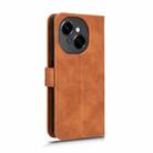 For Tecno Pop 9 Skin Feel Magnetic Flip Leather Phone Case(Brown) - 3