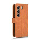 For Tecno Camon 40 Skin Feel Magnetic Flip Leather Phone Case(Brown) - 3