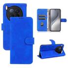 For Tecno Camon 40 Premier Skin Feel Magnetic Flip Leather Phone Case(Blue) - 1
