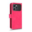 For Tecno Spark 40 4G Skin Feel Magnetic Flip Leather Phone Case(Rose Red) - 3