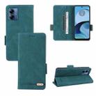 For Motorola Moto G14 Magnetic Clasp Leather Phone Case(Green) - 1