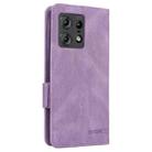 For Motorola Edge 50 Pro Magnetic Clasp Leather Phone Case(Purple) - 3