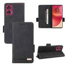 For Motorola Edge 50 Fusion Magnetic Clasp Leather Phone Case(Black) - 1