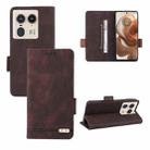 For Motorola Edge 50 Ultra Magnetic Clasp Leather Phone Case(Brown) - 1