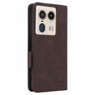 For Motorola Edge 50 Ultra Magnetic Clasp Leather Phone Case(Brown) - 3