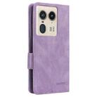 For Motorola Edge 50 Ultra Magnetic Clasp Leather Phone Case(Purple) - 3