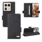 For Motorola Edge 50 Ultra Magnetic Clasp Leather Phone Case(Black) - 1