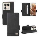 For Motorola Moto X50 Ultra Magnetic Clasp Leather Phone Case(Black) - 1