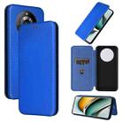 For Realme 11 Pro / 11 Pro+ Carbon Fiber Texture Flip Leather Phone Case(Blue) - 1