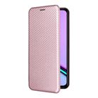 For Realme C67 4G Carbon Fiber Texture Flip Leather Phone Case(Pink) - 2