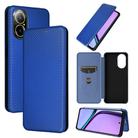 For Realme C67 4G Carbon Fiber Texture Flip Leather Phone Case(Blue) - 1