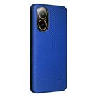 For Realme C67 4G Carbon Fiber Texture Flip Leather Phone Case(Blue) - 3