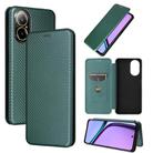 For Realme C67 4G Carbon Fiber Texture Flip Leather Phone Case(Green) - 1