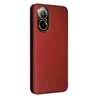 For Realme C67 4G Carbon Fiber Texture Flip Leather Phone Case(Brown) - 3
