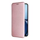 For Realme C61 / C63 Carbon Fiber Texture Flip Leather Phone Case(Pink) - 2