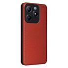 For Realme C61 / C63 Carbon Fiber Texture Flip Leather Phone Case(Brown) - 3