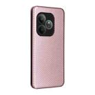 For Realme GT Neo6 / GT Neo6 SE Carbon Fiber Texture Flip Leather Phone Case(Pink) - 3