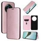 For Realme 13 Pro / 13 Pro+ Carbon Fiber Texture Flip Leather Phone Case(Pink) - 1