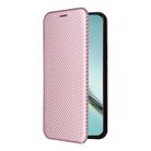 For Realme 13 Pro / 13 Pro+ Carbon Fiber Texture Flip Leather Phone Case(Pink) - 2