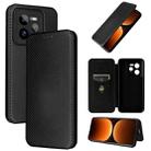 For Realme CT7 Pro Carbon Fiber Texture Flip Leather Phone Case(Black) - 1