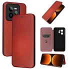 For Realme CT7 Pro Carbon Fiber Texture Flip Leather Phone Case(Brown) - 1