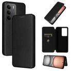 For Realme C75 4G Carbon Fiber Texture Flip Leather Phone Case(Black) - 1