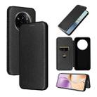 For Realme 14 Pro 5G Global Carbon Fiber Texture Flip Leather Phone Case(Black) - 1