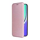 For Realme P3 Pro 5G Carbon Fiber Texture Flip Leather Phone Case(Pink) - 2