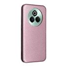 For Realme P3 Pro 5G Carbon Fiber Texture Flip Leather Phone Case(Pink) - 3
