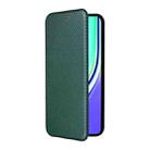 For Realme P3 Pro 5G Carbon Fiber Texture Flip Leather Phone Case(Green) - 2