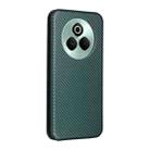 For Realme P3 Pro 5G Carbon Fiber Texture Flip Leather Phone Case(Green) - 3