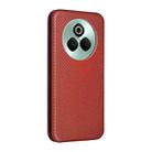 For Realme P3 Pro 5G Carbon Fiber Texture Flip Leather Phone Case(Brown) - 3