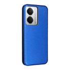 For Realme 14 5G Global Carbon Fiber Texture Flip Leather Phone Case(Blue) - 3