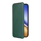 For Realme 14 5G Global Carbon Fiber Texture Flip Leather Phone Case(Green) - 2