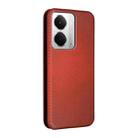 For Realme 14 5G Global Carbon Fiber Texture Flip Leather Phone Case(Brown) - 3