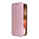 For Realme Neo7x 5G Carbon Fiber Texture Flip Leather Phone Case(Pink) - 2