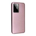 For Realme Neo7x 5G Carbon Fiber Texture Flip Leather Phone Case(Pink) - 3
