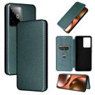 For Realme Neo7x 5G Carbon Fiber Texture Flip Leather Phone Case(Green) - 1