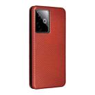 For Realme Neo7x 5G Carbon Fiber Texture Flip Leather Phone Case(Brown) - 3