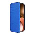 For Realme GT 7 Global Carbon Fiber Texture Flip Leather Phone Case(Blue) - 2