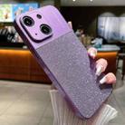 For iPhone 14 Plus Metallic Glitter Powder Shockproof Phone Case(Purple) - 1